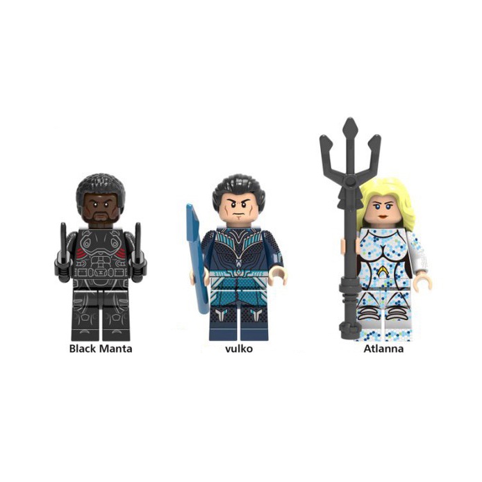 Bộ 3 nhân vật minifigures trong phim Aquaman X0237