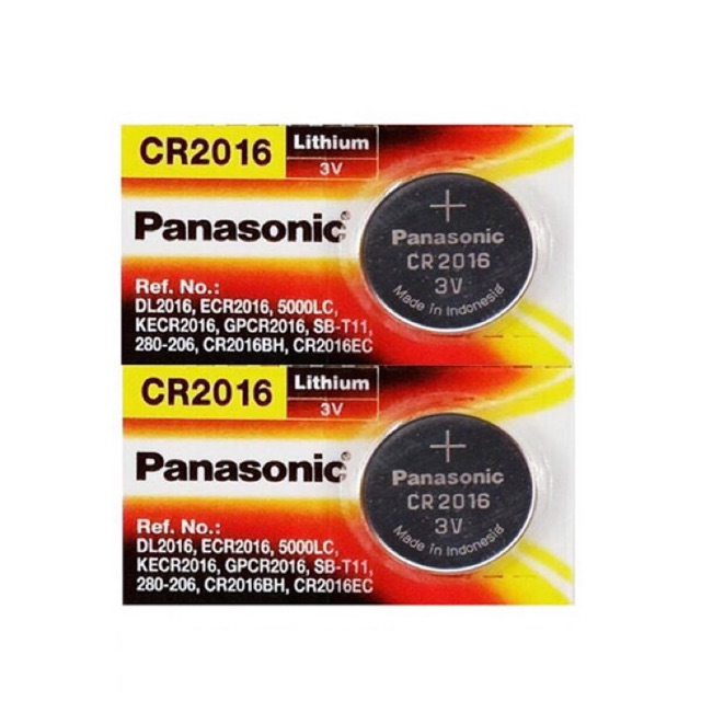 2 Viên Pin CR2016 Panasonic Lithium 3V Made in Indonesia