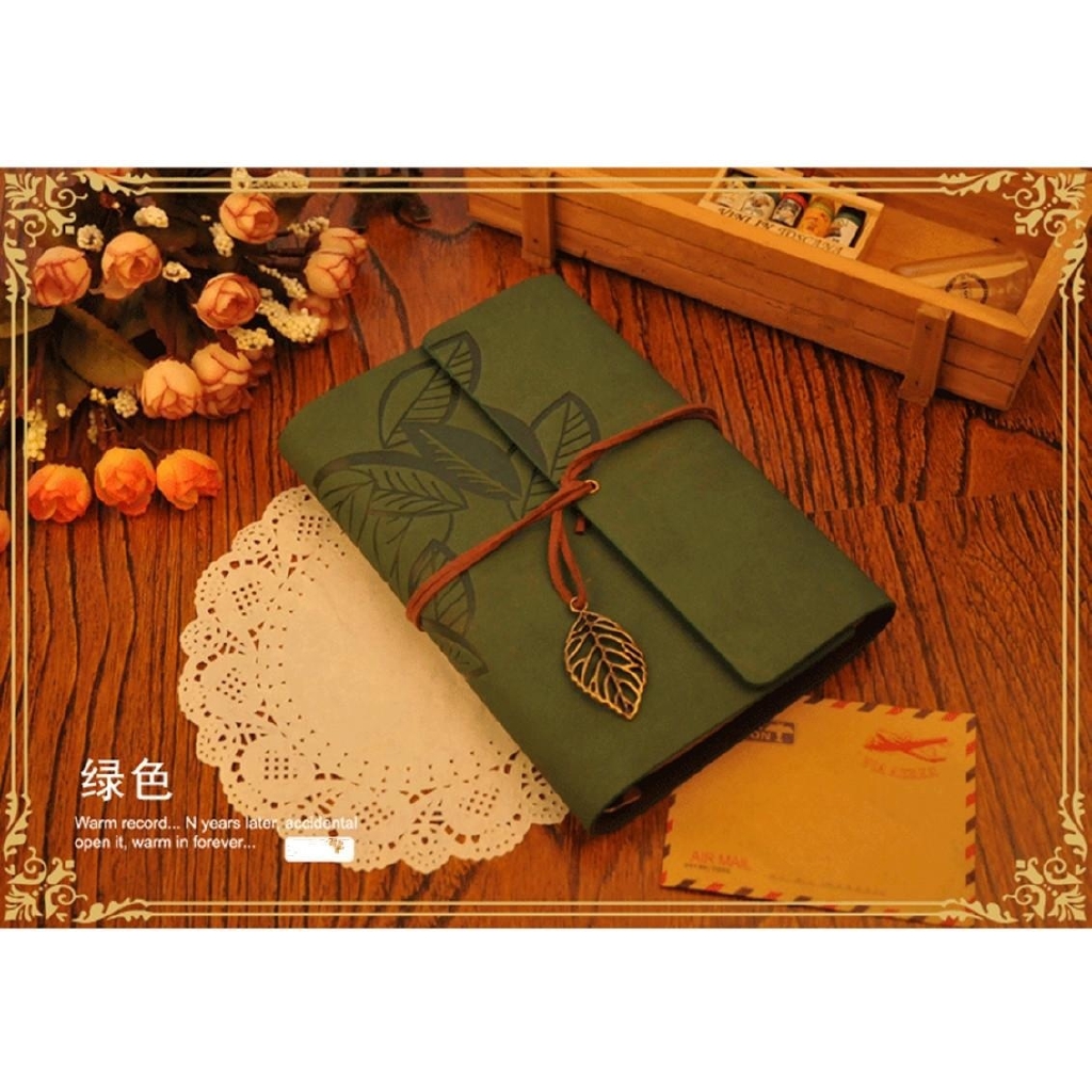 Sổ Tay Bìa Da Chống Thấm Nước Phong Cách Vintage