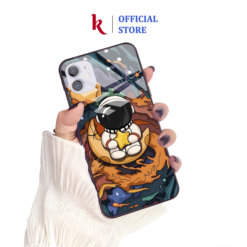 Ốp lưng iphone kính cao cấp du hành vũ trụ case 14plus 14 pro max 13 12 promax 11 mini 6 6s 7 8 plus x xr xs Se
