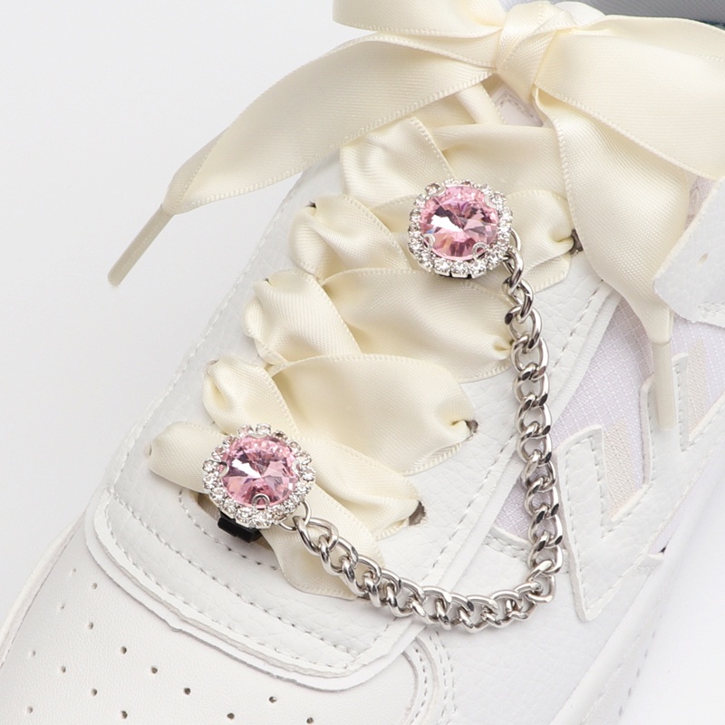 Phụ Kiện Trang Trí Dây Giày Đính Đá Nhiều Màu Sắc