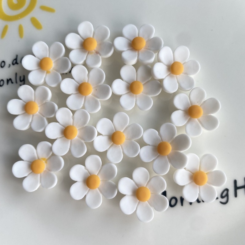Set 10 Nút Nhựa Hình Hoa Hướng Dương 24mm Trang Trí Ốp Điện Thoại