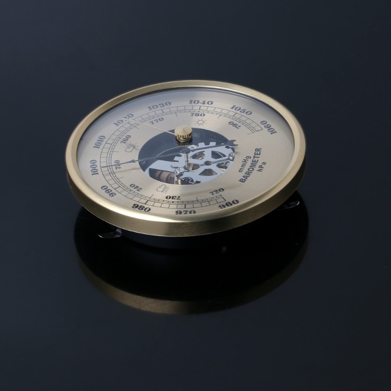 Đồng Hồ Tròn Màu Vàng Đồng 108Mm Treo Tường Trang Trí