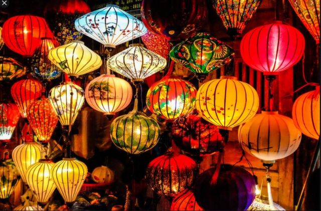 Combo 15c đèn lồng Hoa Văn Hội An 30cm