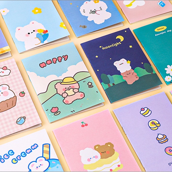 Sổ Tay Cỡ Nhỏ Họa Tiết Hoạt Hình Dùng Làm Quà Tặng Cho Bé/Trường Mẫu Giáo