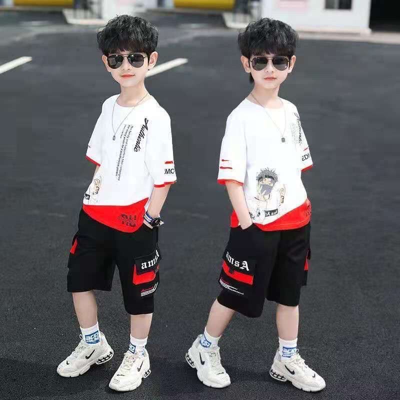 Set 2 Món Đồ Ngắn Thời Trang Mùa Hè Cho Bé Trai Từ 3 Đến 4-5 Đến 6 Đến 7 Đến 8 Đến 9 Đến 10 Đến 11 Đến 12 Tuổi Bộ Đồ Liền Thân Xinh Xắn Dành Cho Bé