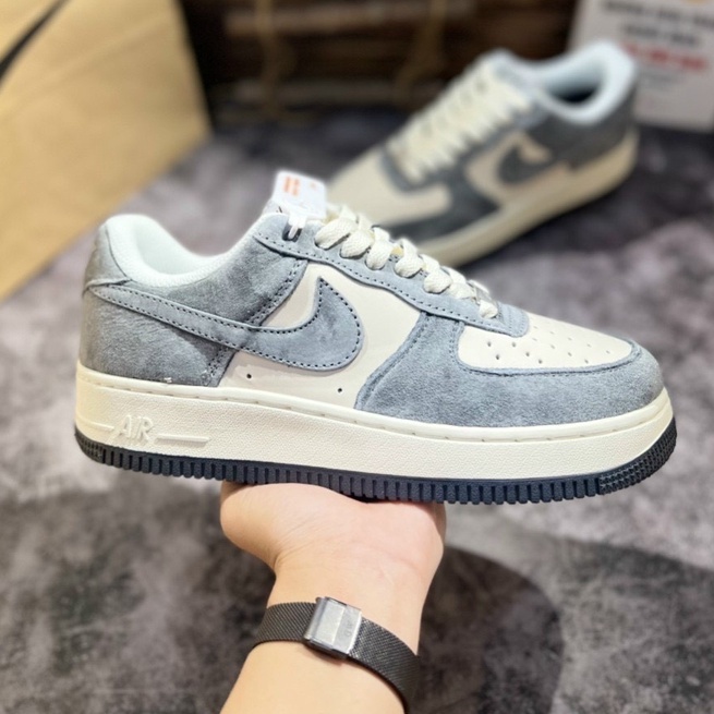 Giày Sneaker Af1 Grey Cream/Af1 Xám Da Lộn