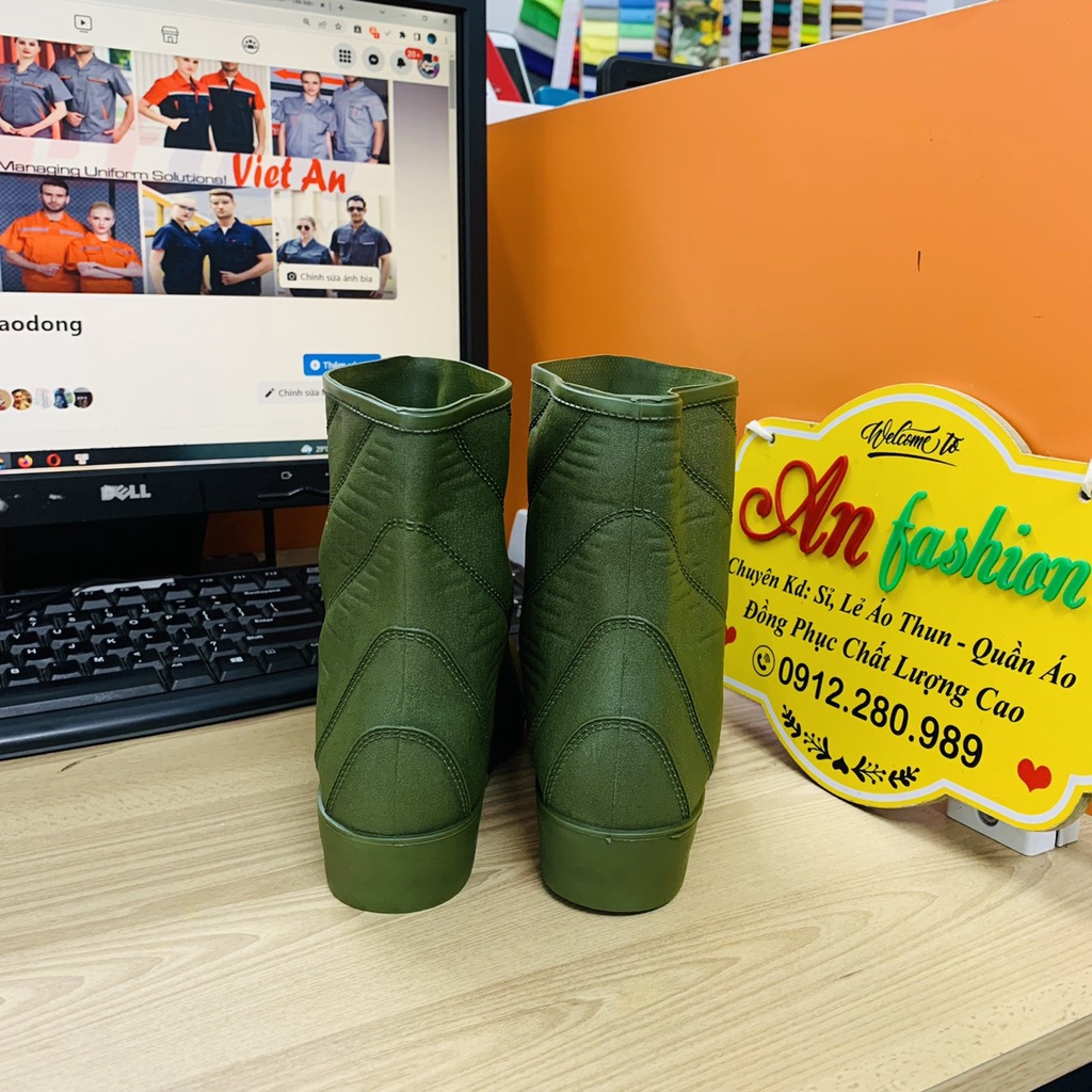 Ủng thấp cổ chống nước cao su dẻo mềm _ Hình chụp thật