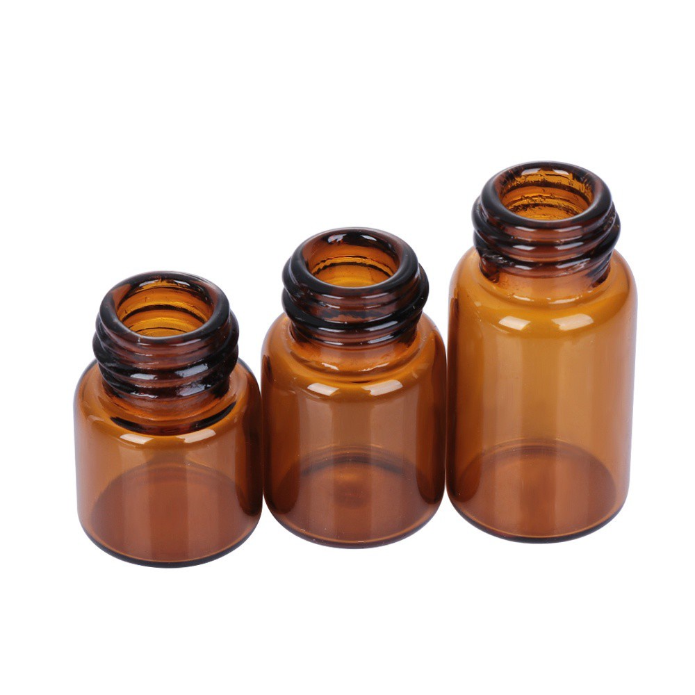Lọ Đựng Tinh Dầu Mini Có Nắp Thủy Tinh Thiết Kế Di Động Tiện Dụng