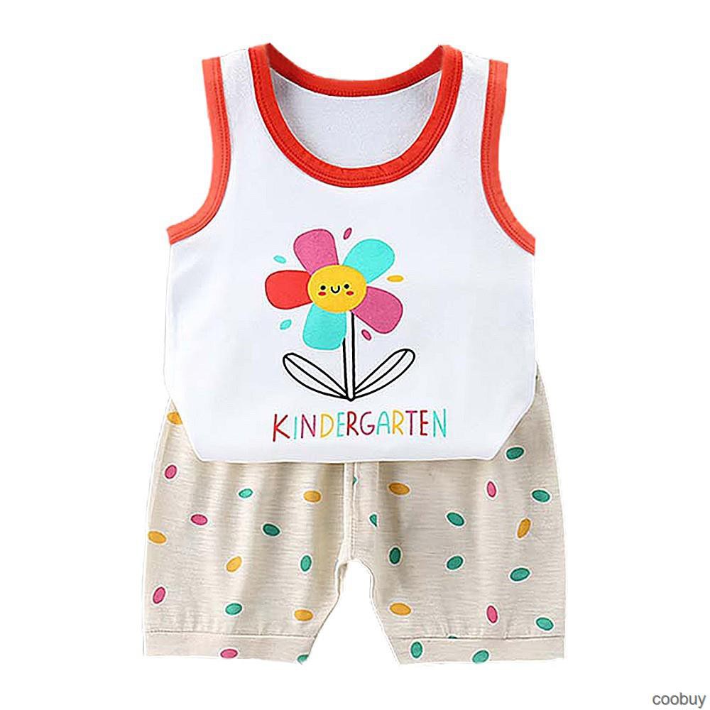 Set 2 Món Áo Thun Ba Lỗ &amp; Quần Short Cho Bé Trai
