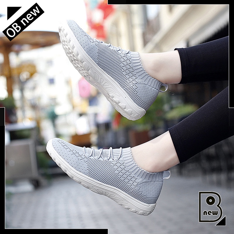 Giày Thể Thao Nữ Đế Bằng Thoáng Khí Size 35-43