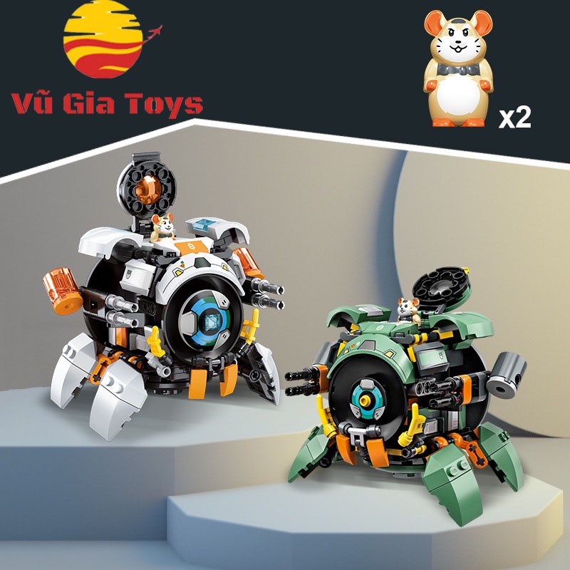 Đồ chơi lắp ráp xếp hình Lego Robot Overwatch Hamster Wrecking Ball Model SX50028-29 Với 200+ chi tiết