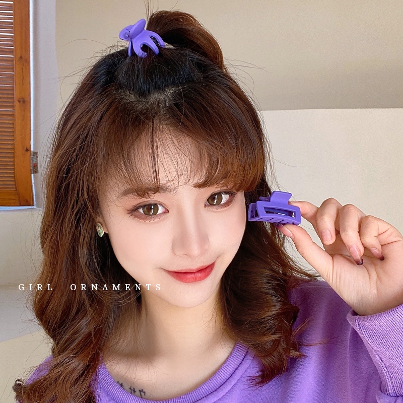 1 Kẹp Tóc Càng Cua Nhỏ Màu Xanh Dương Dễ Thương Phong Cách Hàn Quốc Thời Trang Cho Nữ