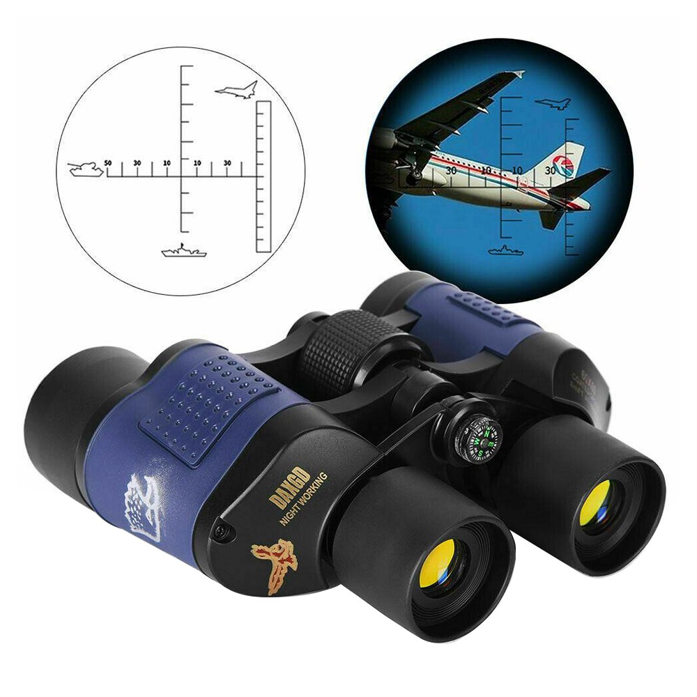 Ống nhòm 2 mắt Binoculars Night Vision 60x60 HD 3000m - Hỗ trợ tầm nhìn đêm