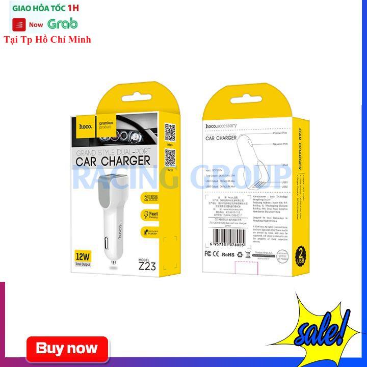 Sạc Xe Hơi Hoco Z23 2 Cổng USB 2.4A - Bảo Hành Chính Hãng 12 Tháng