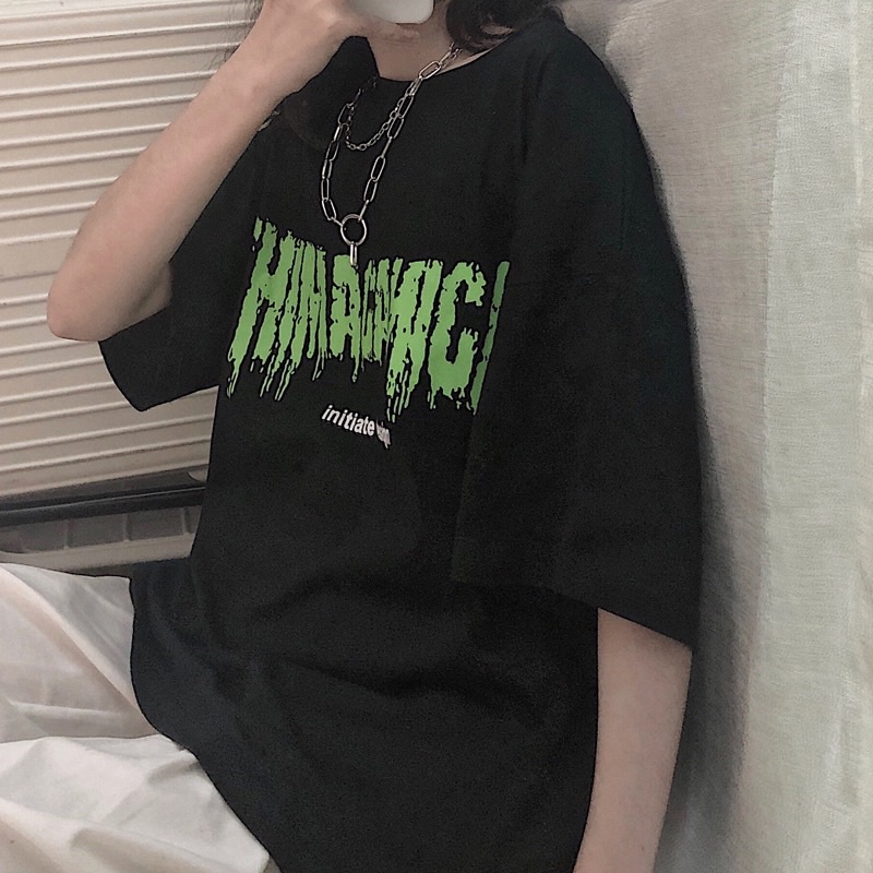 Áo thun tay lỡ form rộng , áo phông unisex chất cotton in hình maca