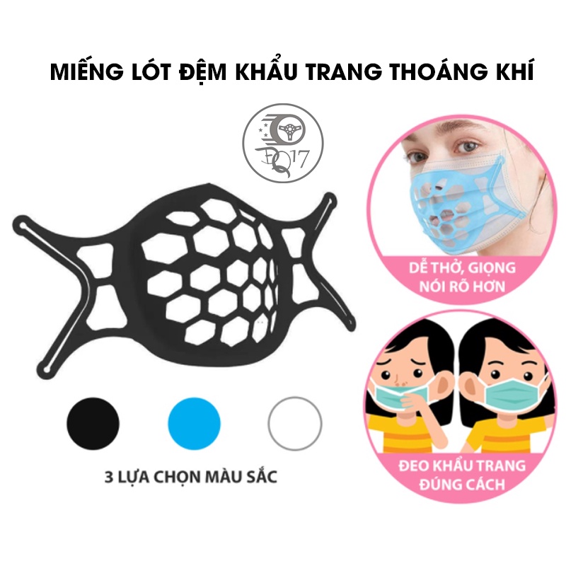 Miếng lót đệm bên trong khẩu trang Silicon siêu mềm móng giúp dễ thở, thoáng khí, phụ kiện tiện ích