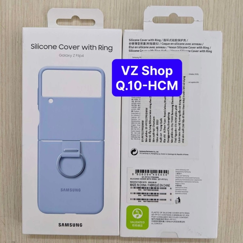 Chính hãng nguyên seal-Ốp lưng Silicone Cover with Ring cho điện thoại Samsung Galaxy Z Flip4/ Z Flip4 5G