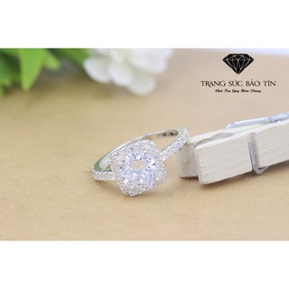 Nhẫn Bạc nữ mặt vuông Bạc Ta Bảo Tín