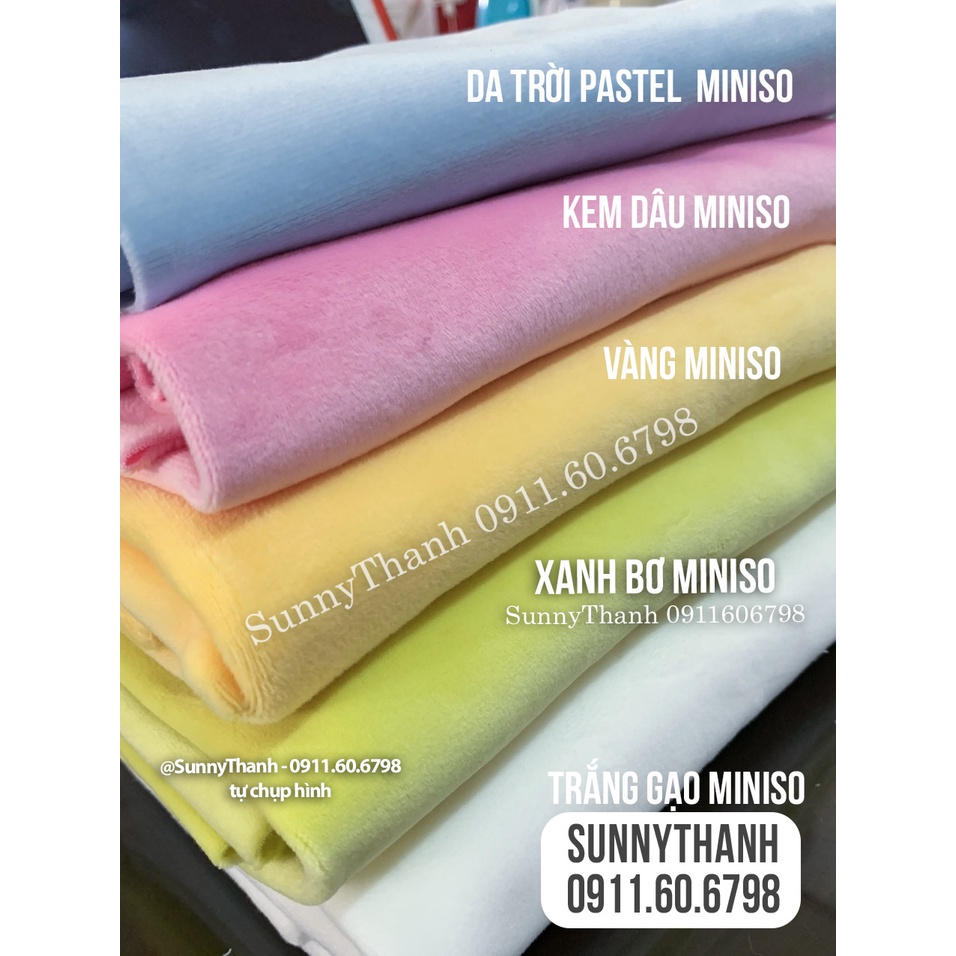 50cm*40cm Vải MINISO lông nhung CO GIÃN, may gấu bông, may gối, may thú, may quần, áo khoác cho trẻ em