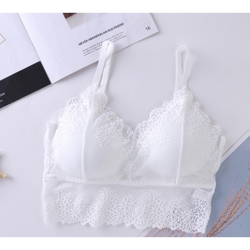 �� A828 Hot Áo bra ren , áo tập Gym yoga có mút nâng ngực tháo ra được