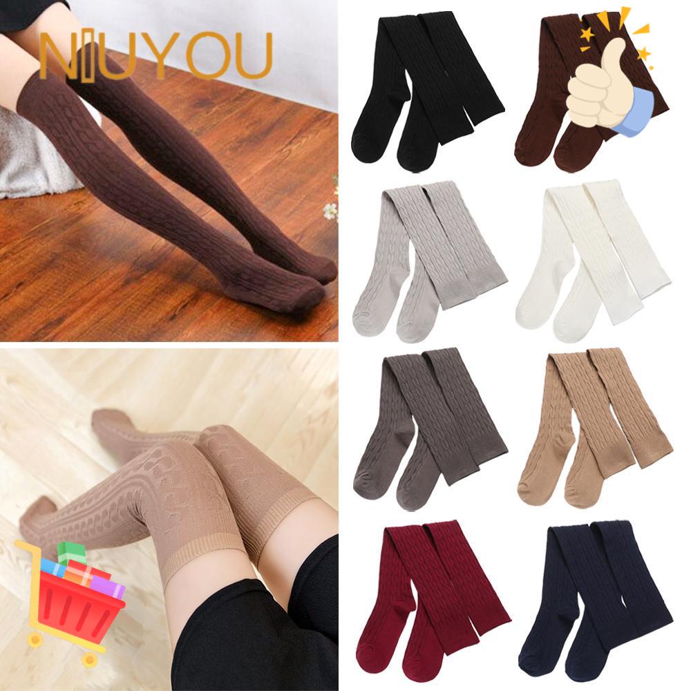 Vớ đùi co giãn tốt giữ ấm 8 màu tùy chọn