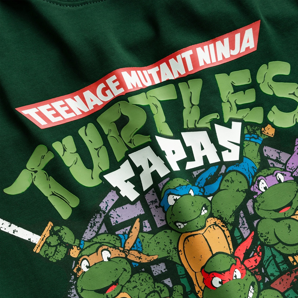 Áo Thun Unisex  TURTLES TEE  Màu XANH LÁ chất liệu 100% Thun Cotton vải 230gsm