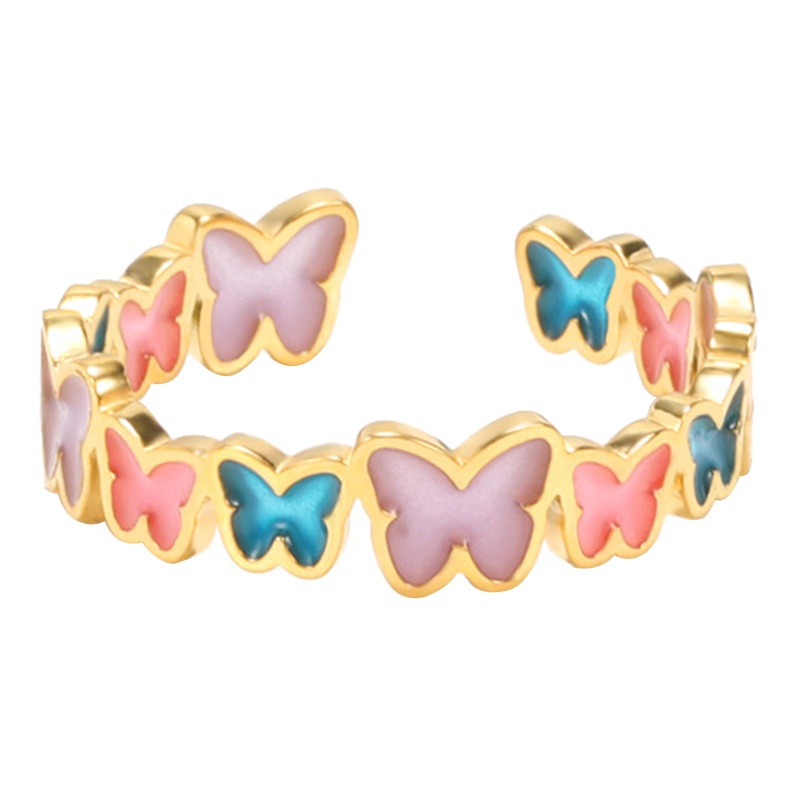 Nhẫn Bướm Dạ Quang Thiết Kế Đơn Giản Có Thể Điều Chỉnh Kích Cỡ