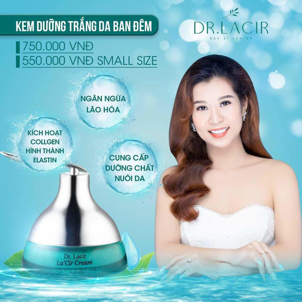 Kem dưỡng da ban đêm Dr. Lacir Lacir Cream giảm nếp nhăn dưỡng da căng bóng 50ml LM02