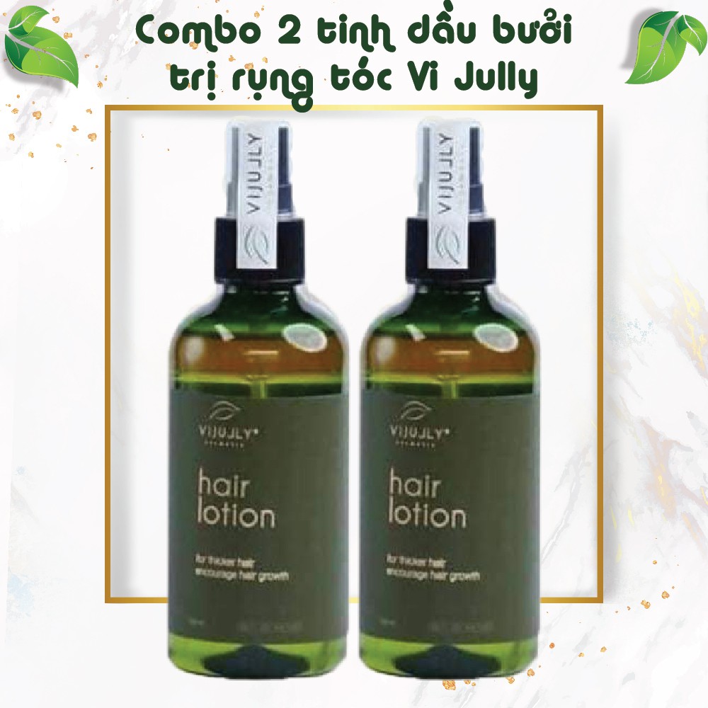 COMBO 2 chai tinh dầu bưởi Vi Jully kích thích mọc tóc, ngăn ngừa rụng tóc hiệu quả 100% 100ml/1 chai