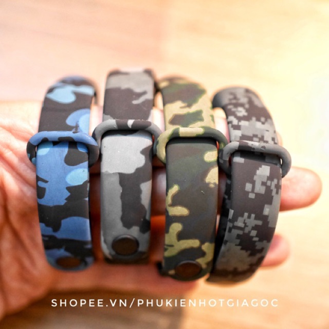 (SẵnVN) Dây đeo camo rằn ri màu lính Xiaomi Miband 6 / Mi band 5 ; Dây thay thế cá tính Mi band 3 , 4 , 5 , 6