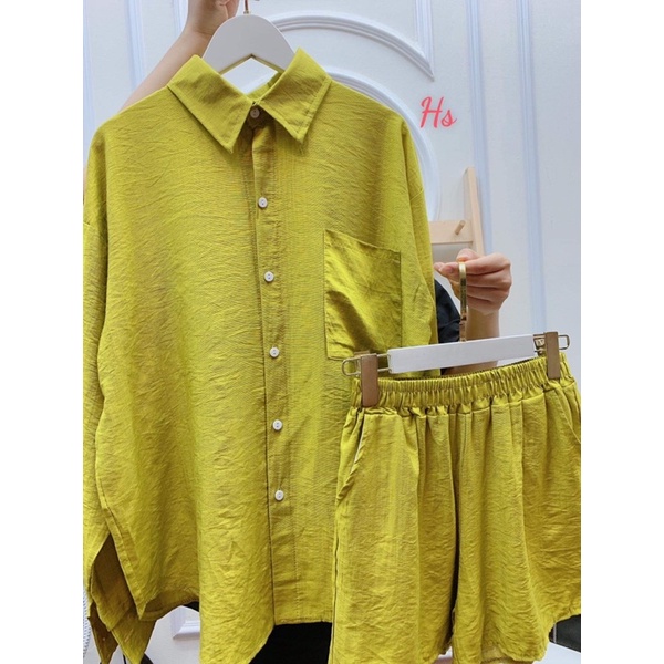 Bộ sơ mi đũi nhăn HS6