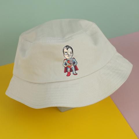 Nón bucket siêu xinh của chodole loại mũ unisex cho nam và nữ in hình độc đáo Half Skeleton - Superman