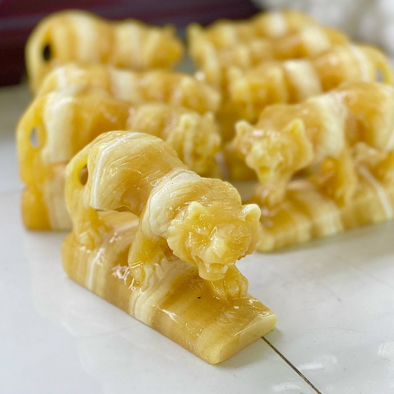 Tượng Cọp  Đá Ngọc Hoàng Long Để Bàn