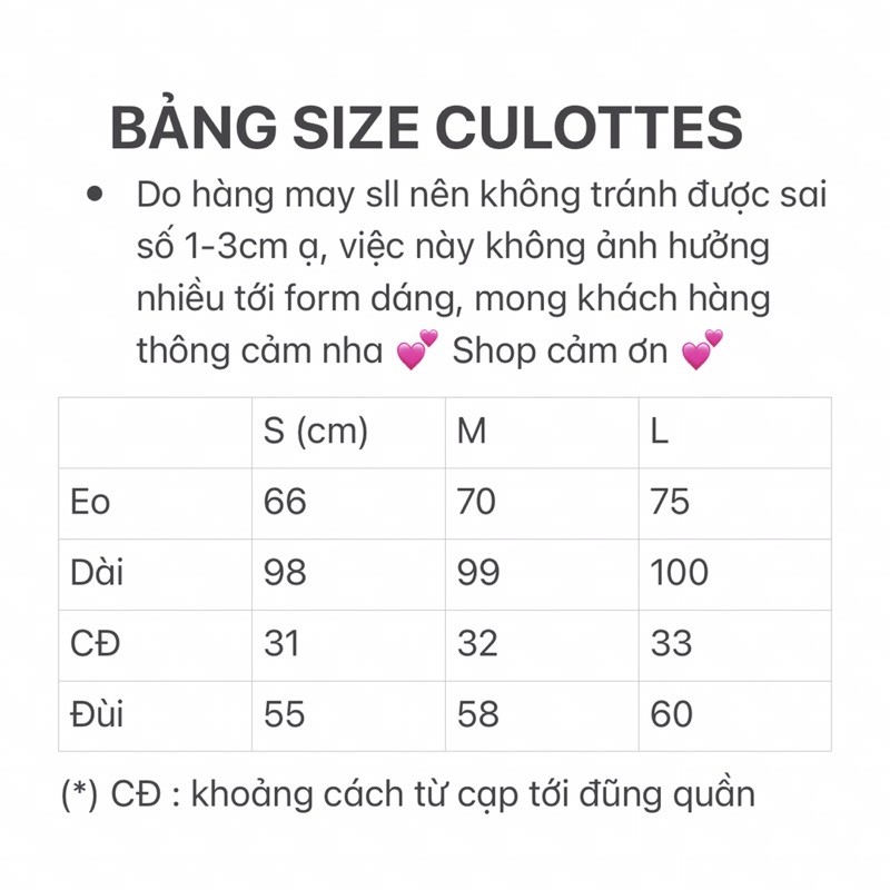 Quần Culottes Ống Suông Basic Hack Chân (ảnh thật) | BigBuy360 - bigbuy360.vn