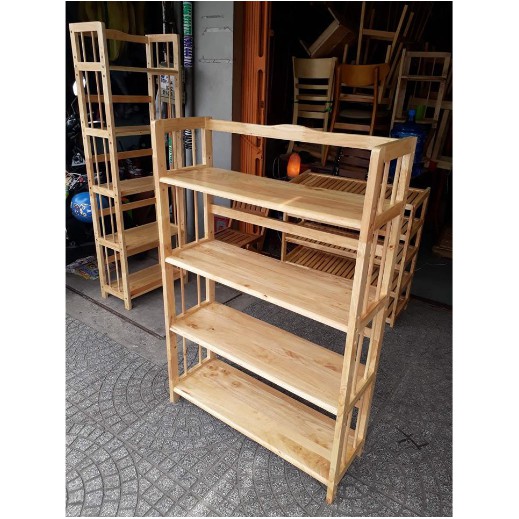 𝐌IỄN PHÍ SHIP Kệ Sách Gỗ Đa Năng 4 Tầng Rộng 80cm