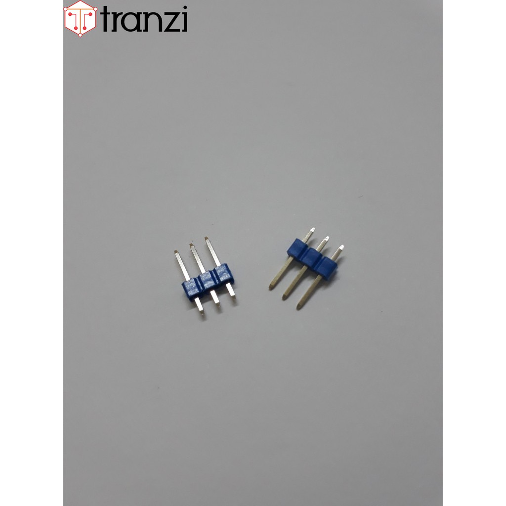 Giăm cắm 2.54mm đơn đực thẳng 3P 11.34mm xanh lam - túi 50 cái