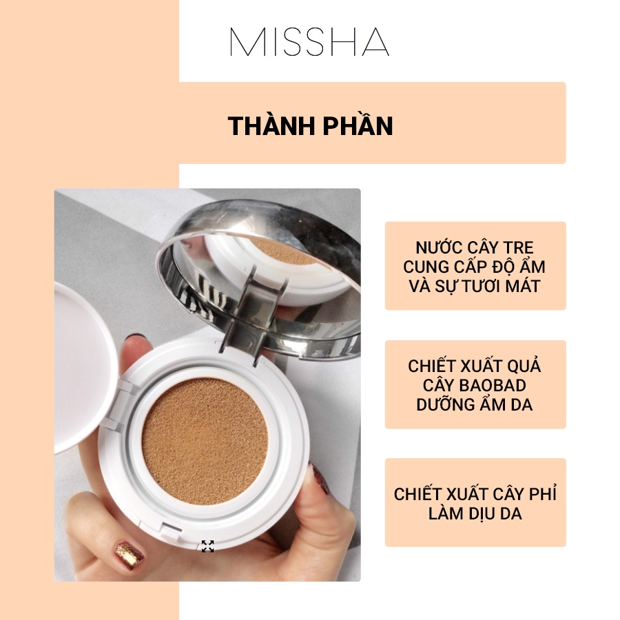 Phấn Nước Missha NEW EDITION Che Phủ Hoàn Hảo M Magic Cushion SPF 50+ PA+++ 15g