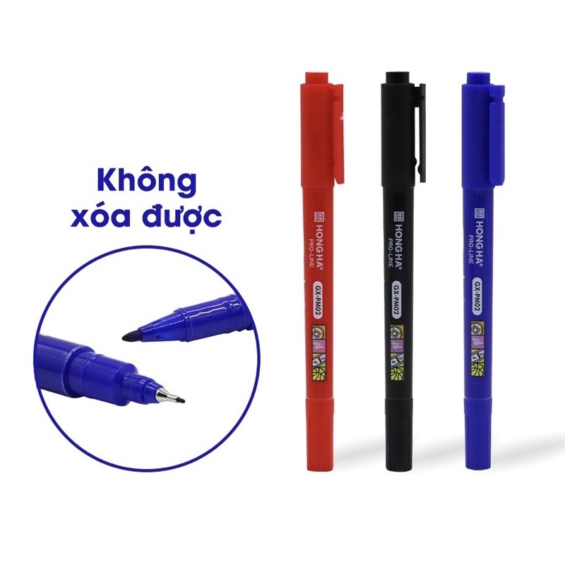 Bút lông dầu hai đầu bút không xoá được Hồng Hà 6669