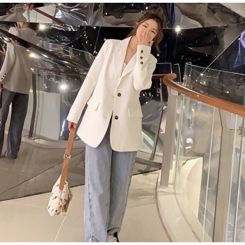 Thanh lí áo blazer trắng newtag