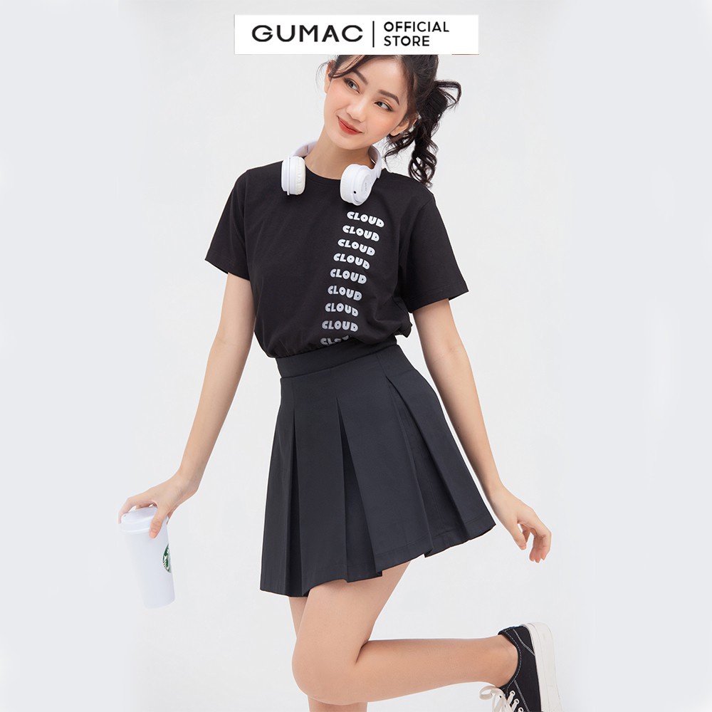 [Mã WABRGUM giảm 10% tối đa 30K đơn 99K] Áo thun nữ cổ tròn in chữ dễ thương GUMAC nhiều màu cá tính ATC03058 | BigBuy360 - bigbuy360.vn