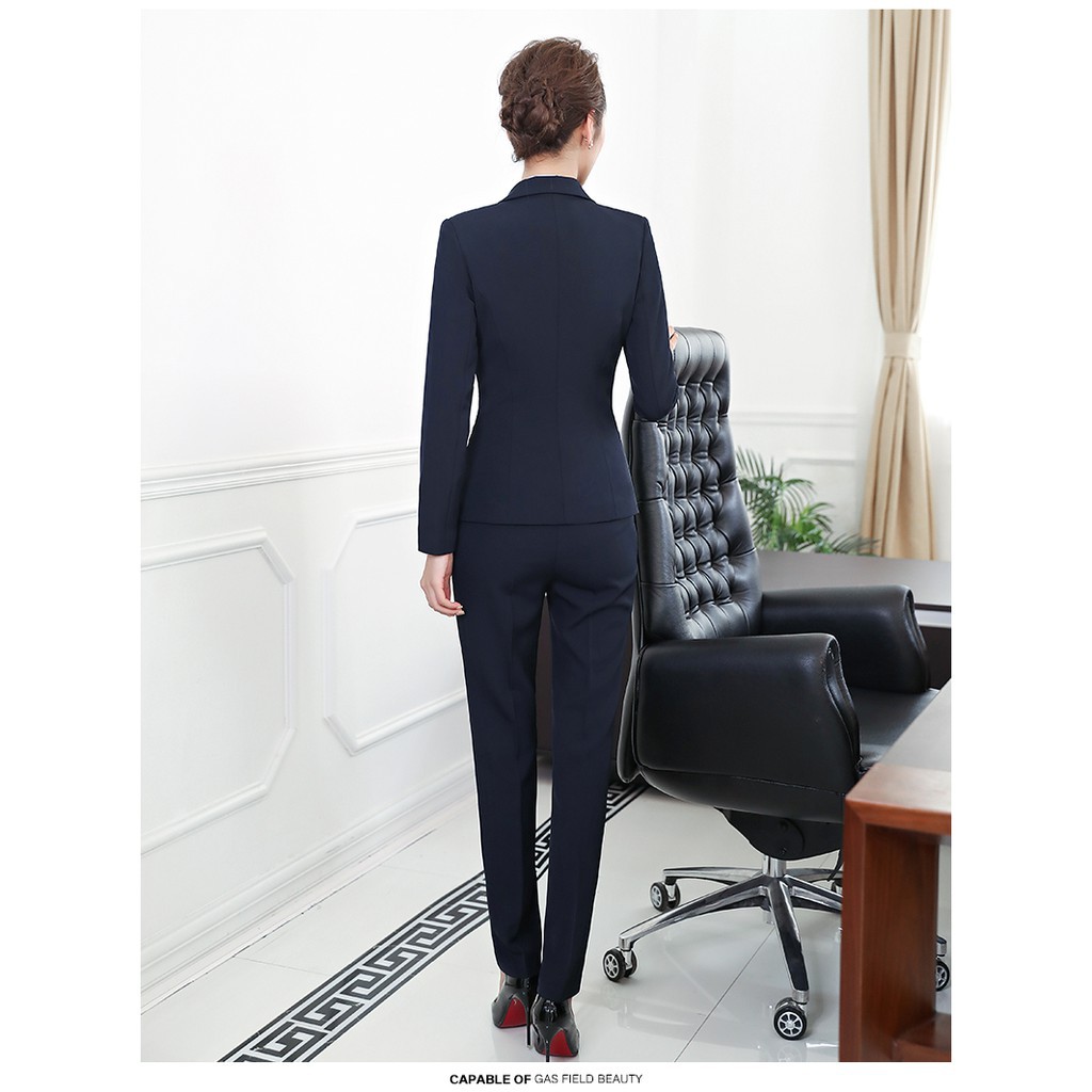 Bộ Áo Khoác Blazer Và Quần Tây Phong Cách Công Sở 2018 Cho Nữ