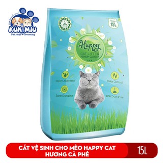 Cát vệ sinh cho mèo Happy Cat hương cà phê 15L10.3kg