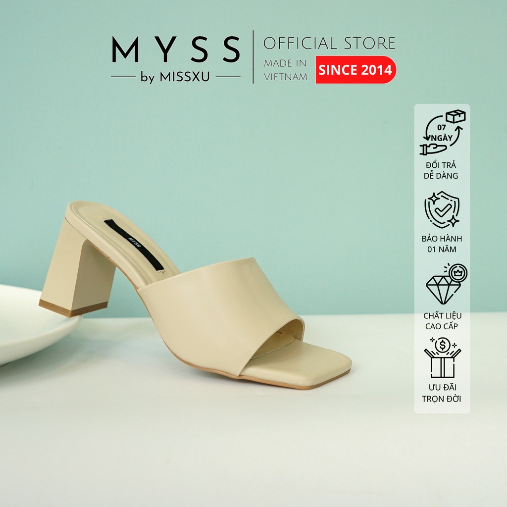 Giày sục nữ bản ngang gót trụ 7 cm thời trang MYSS - SU131