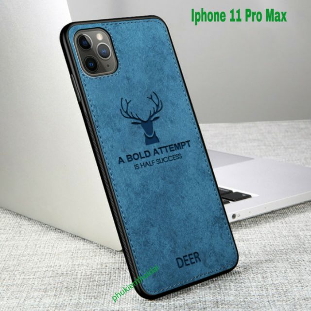 Ốp lưng Iphone 11 Pro Max / Iphone 11 FREESHIP Từ 50k chống sốc vải đầu hươu