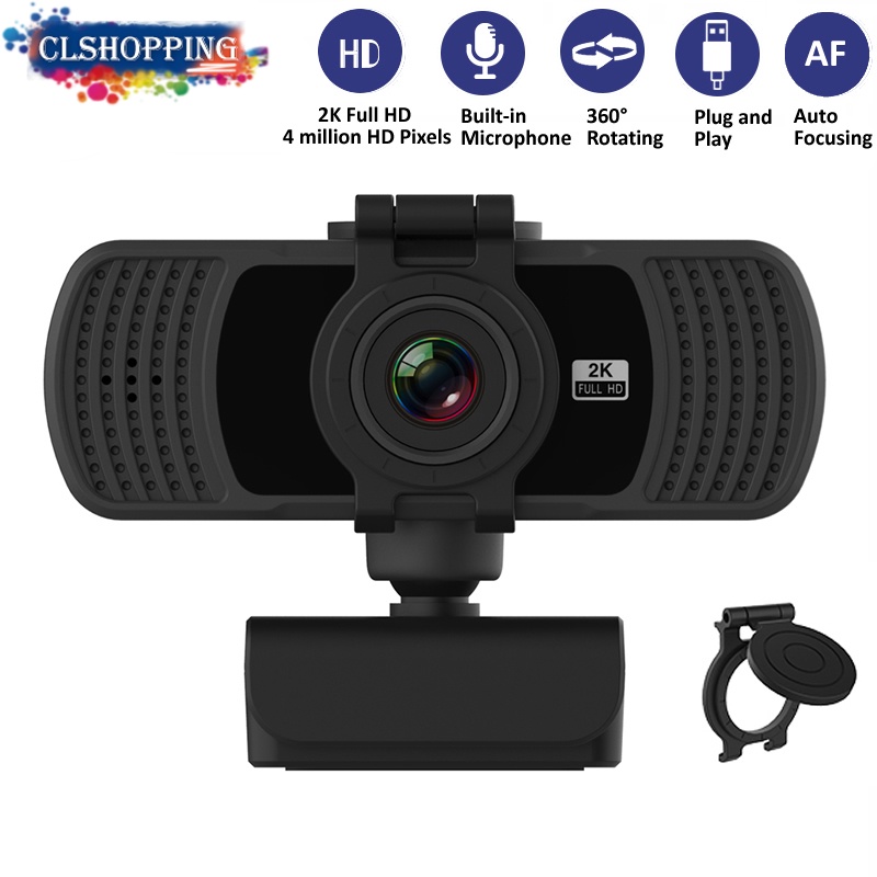 Webcam USB HD 30fps tích hợp micro 2K cho laptop | BigBuy360 - bigbuy360.vn