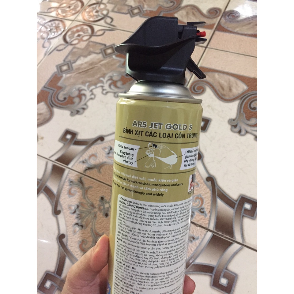 Bình Xịt Các Loại Côn Trùng ARS Jet Gold S 600 ml