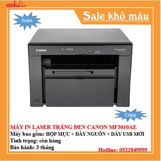 MÁY IN LASER TRẮNG ĐEN CANNON MF3010AE ĐÃ QUA SỬ DỤNG - AALO.VN