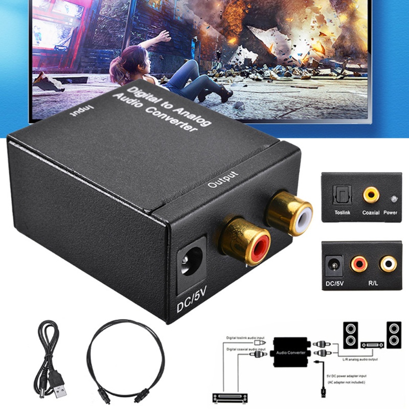 Bộ Chuyển Đổi Âm Thanh Utake Digital Sang Analog Rca R / L Spdif Atv Dac