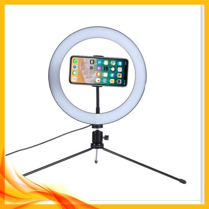 🔝 Bộ đèn kèm giá đỡ để bàn cao cấp hỗ tợ Live Stream 3 tông màu sáng